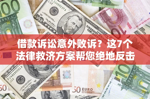 武汉借款诉讼意外败诉？这7个法律救济方案帮您绝地反击！